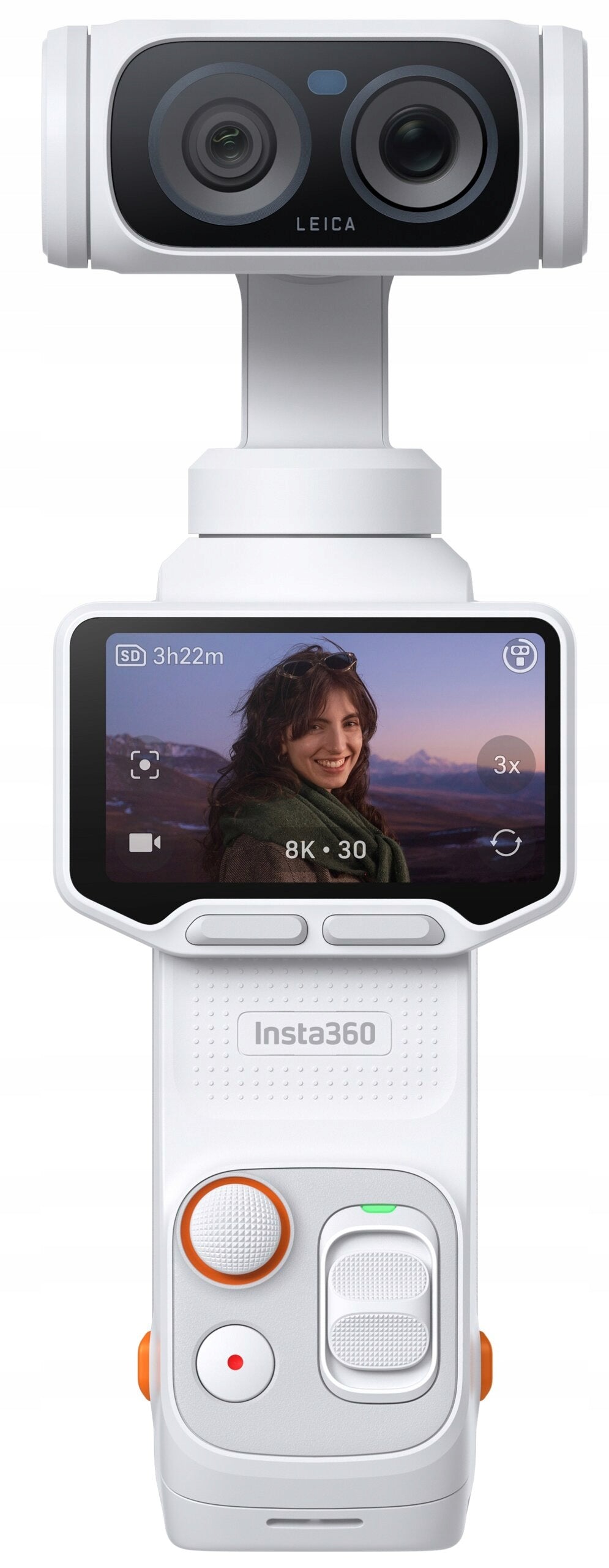 Sports Camera INSTA360 Luna Ultra White AI, 8K/4K Videos, Wi-Fi, Bluetooth Model Luna Ultra Standard Bundle Stellar White