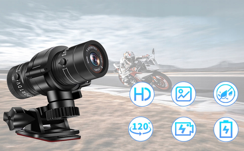 Sports Camera Waterproof Motorcycle Camera - 120° Bike Manufacturer code 1080P do sportów z 64gb SD