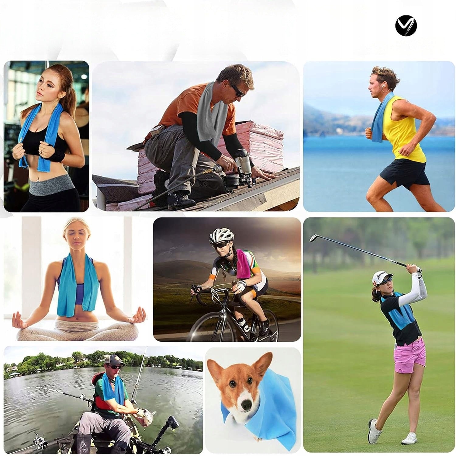 Sports Cooling Towel For Gym Training Yoga Exercise Bike 120cm Kind Cooling Training