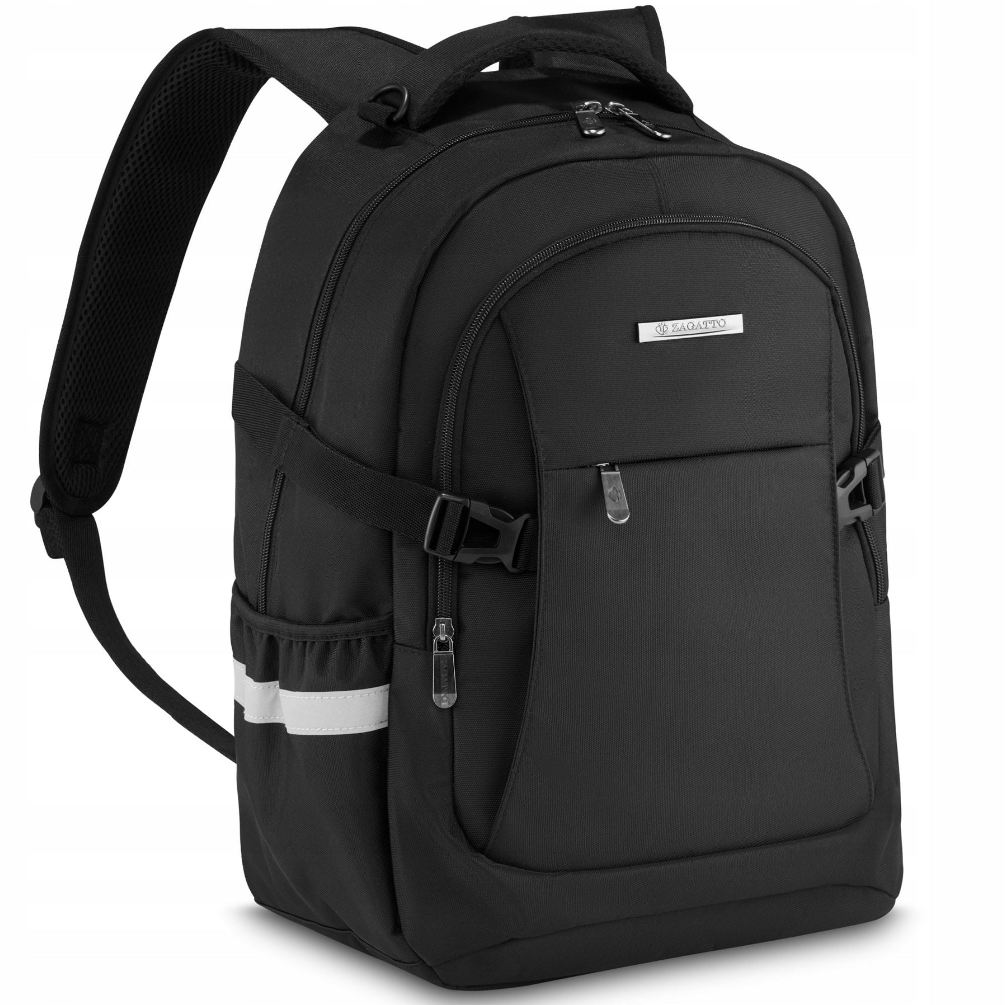 Sports Large Men's Black School Backpack with Laptop Space 17" ZAGATTO Packaging status original
