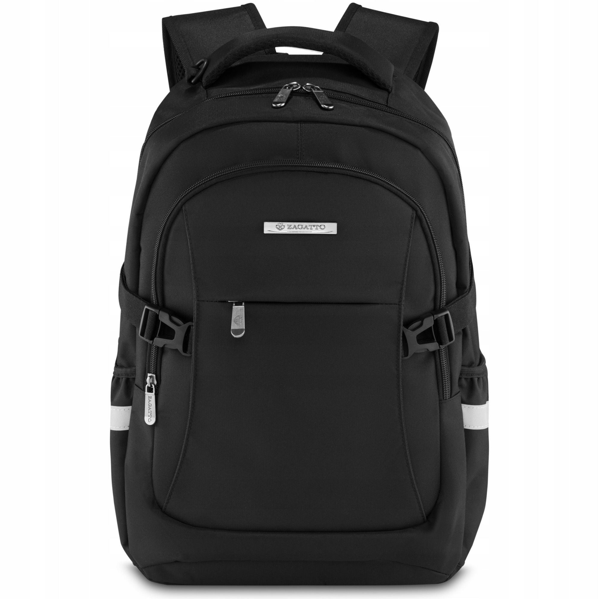 Sports Large Men's Black School Backpack with Laptop Space 17" ZAGATTO