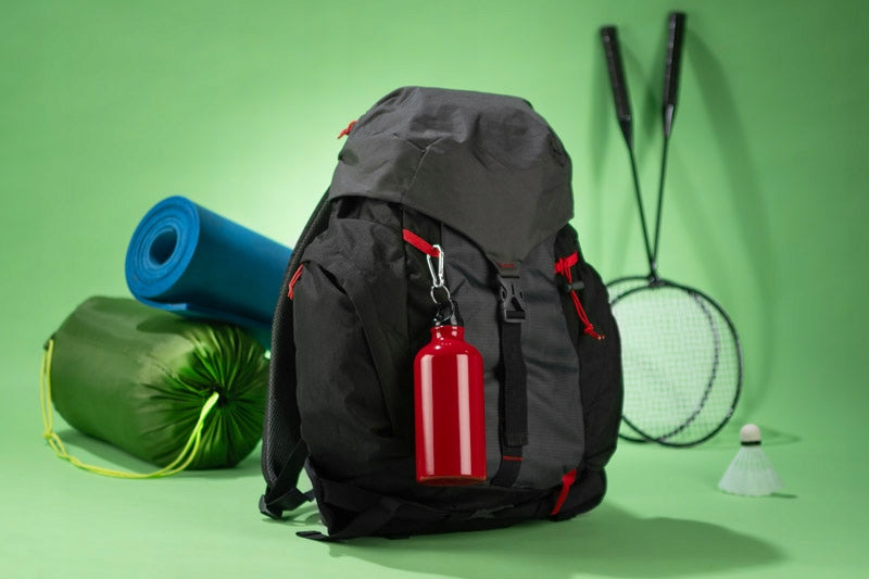 Sports Travel BOTTLE 500 ml aluminium with carabiner hook Brand Blue Collection