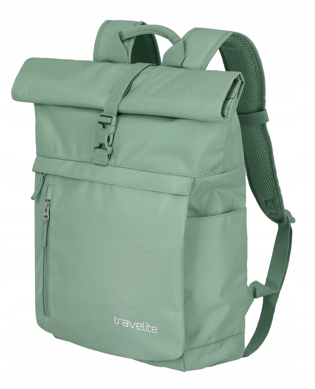 Sports Travel Backpack Travelite Basics Rolled for Laptop 35L Green