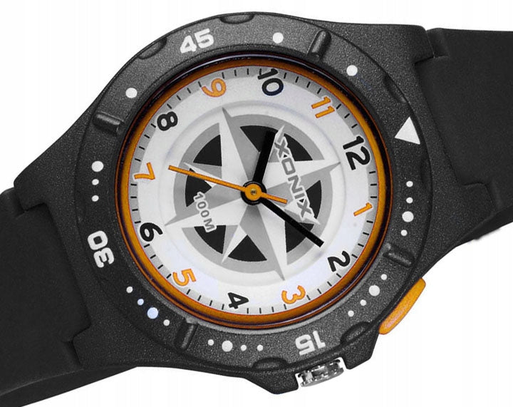 Sports Watch Black Children's Handheld Backlight Lightweight Water Resistance Additional features nickel-free