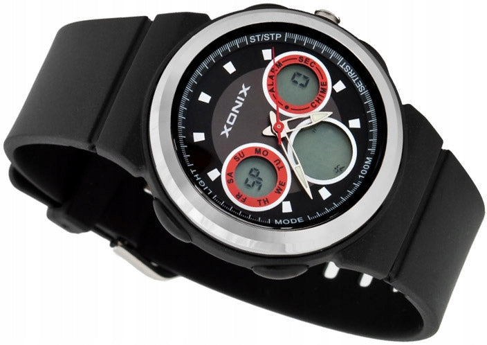 Sports Watch Black Children's Stopwatch Timer Waterproof Multifunctional