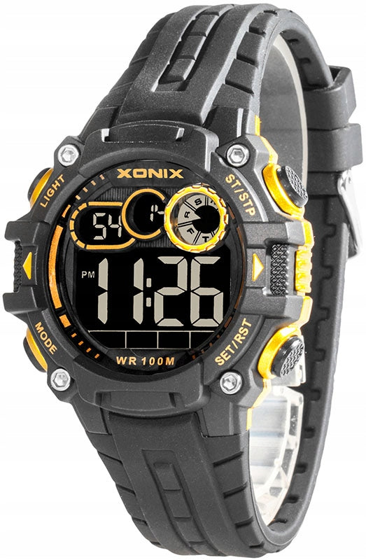 Sports Watch, Black, Men's, Electronic, Digital, Alarm Clock, Anti-Allergy Brand Xonix