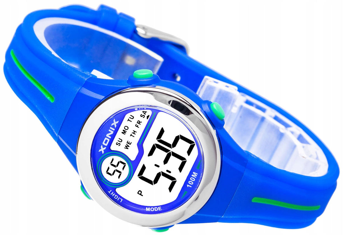 Sports Watch Blue Children's Waterproof Lightweight Alarm Clock Electronic