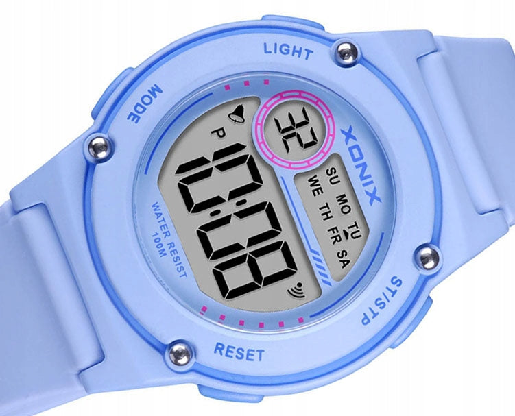 Sports Watch Blue For Boy Digital Alarm Original Waterproof Additional features nickel-free
