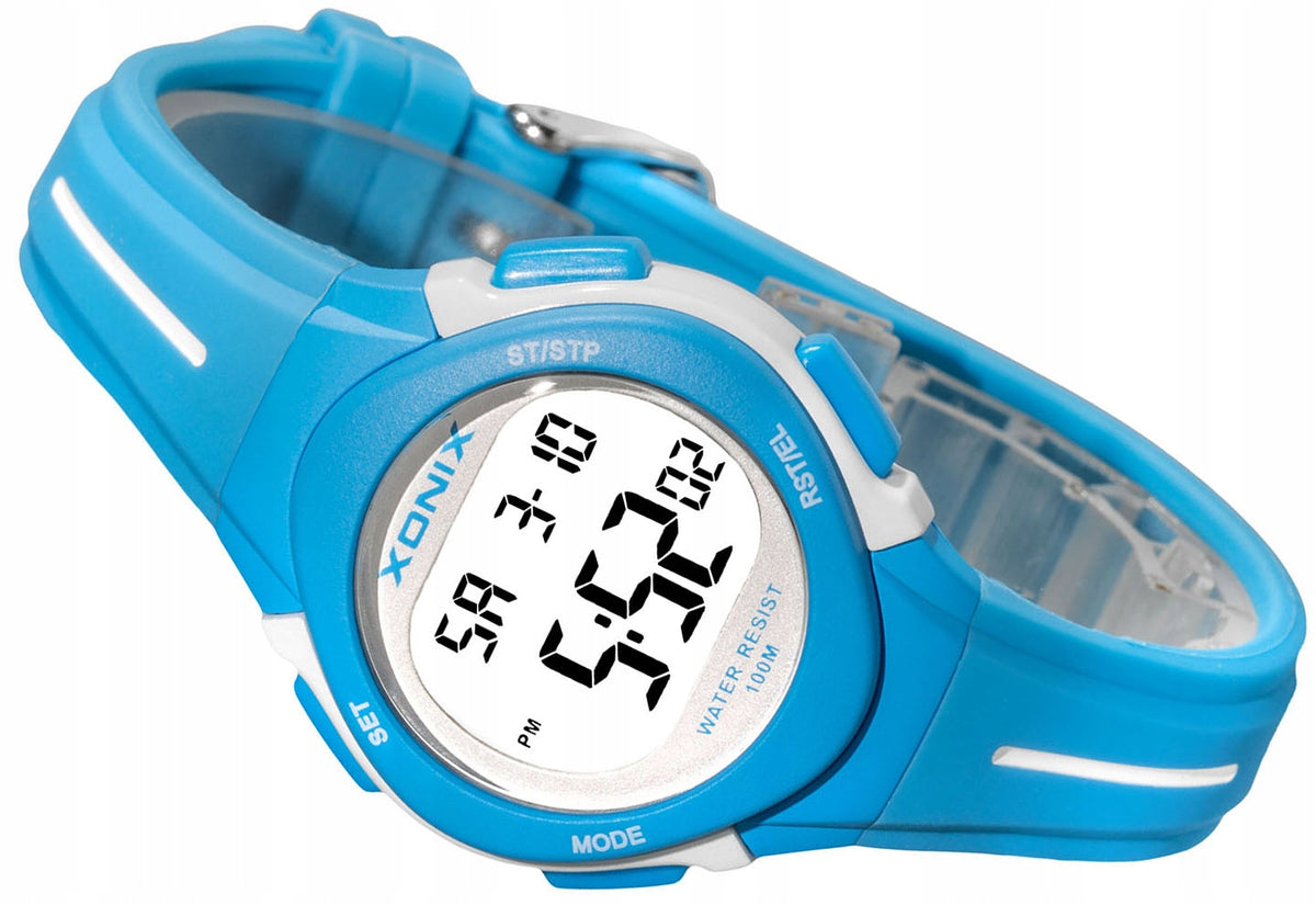 Sports Watch Blue Women's Small Alarm Clock Anti-Allergic Waterproof