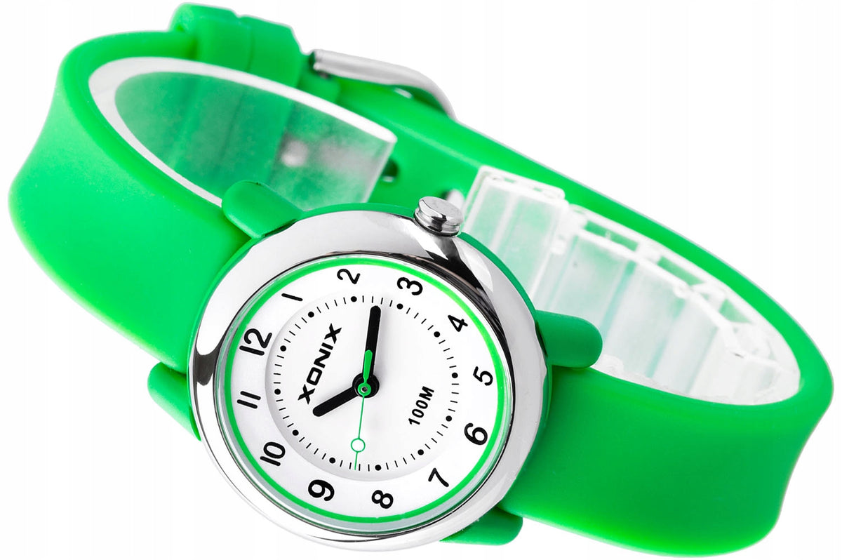 Sports Watch, Green, Children's, Hand, Analog, Anti-Allergic