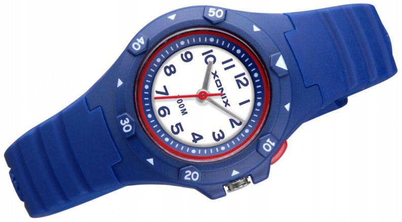 Sports Watch Navy Blue For Boy Waterproof Backlight Anti-Allergy Additional features nickel-free