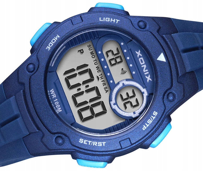 Sports Watch Navy Blue For Girls Anti-Allergic Alarm Multifunctional Additional features nickel-free