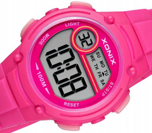 Sports Watch Pink Children's Small Electronic Backlight Waterfall Additional features nickel-free