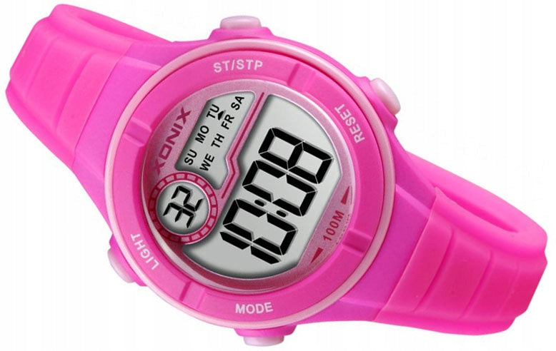 Sports Watch Pink Children's Waterproof Timer Electronic Lightweight