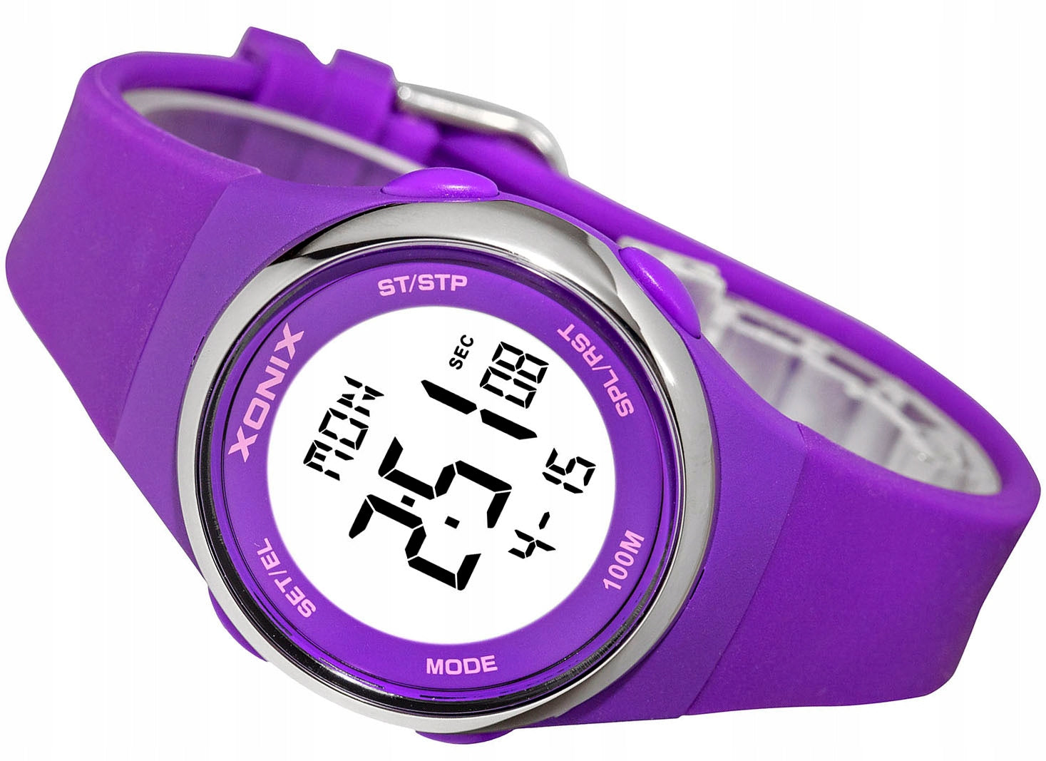Sports Watch Purple For Girls Multifunctional Digital Waterfalls