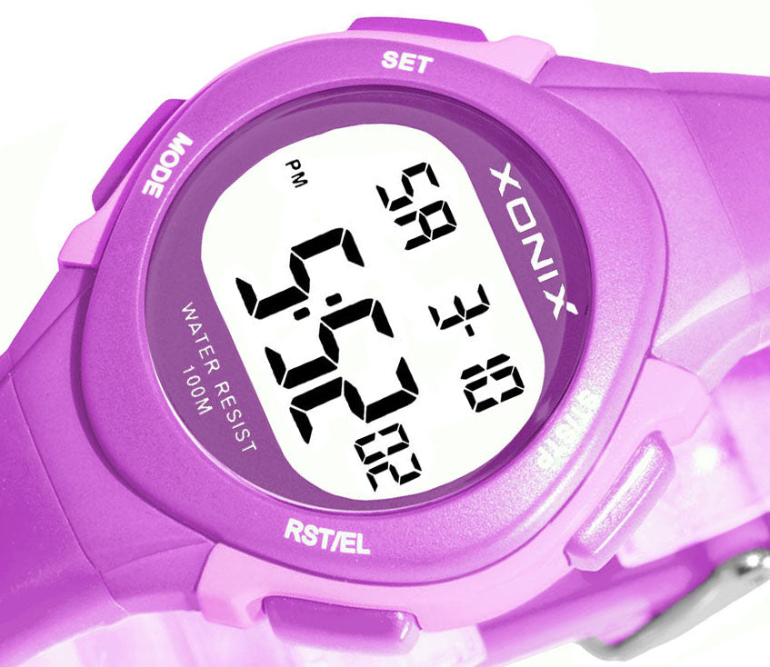 Sports Watch Purple Women's Stopwatch Waterproof Cheap Alarm Additional features nickel-free