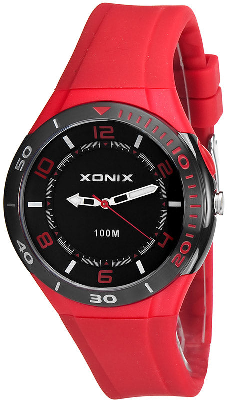 Sports Watch Red Men's Analog Hand Waterproof Lightweight Brand Xonix