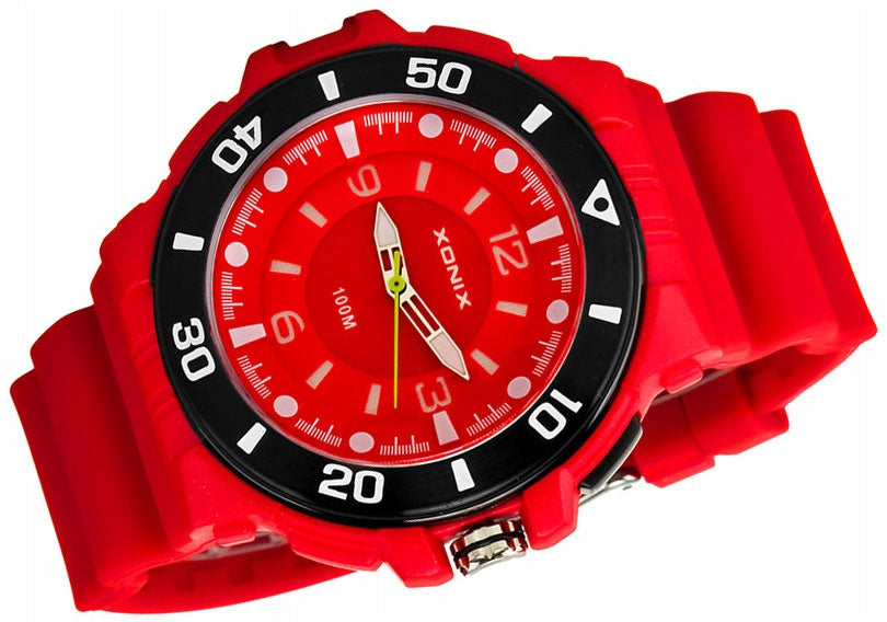 Sports Watch Red Men's Anti-Allergic Cheap Backlight Water Resistance Additional features nickel-free
