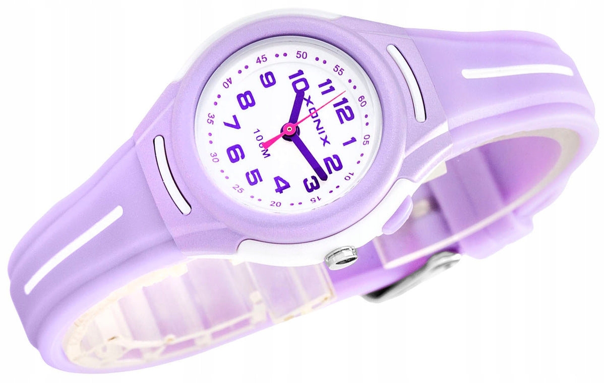 Sports Watch White, Purple For Girls Multifunctional Water Resistant Additional features nickel-free