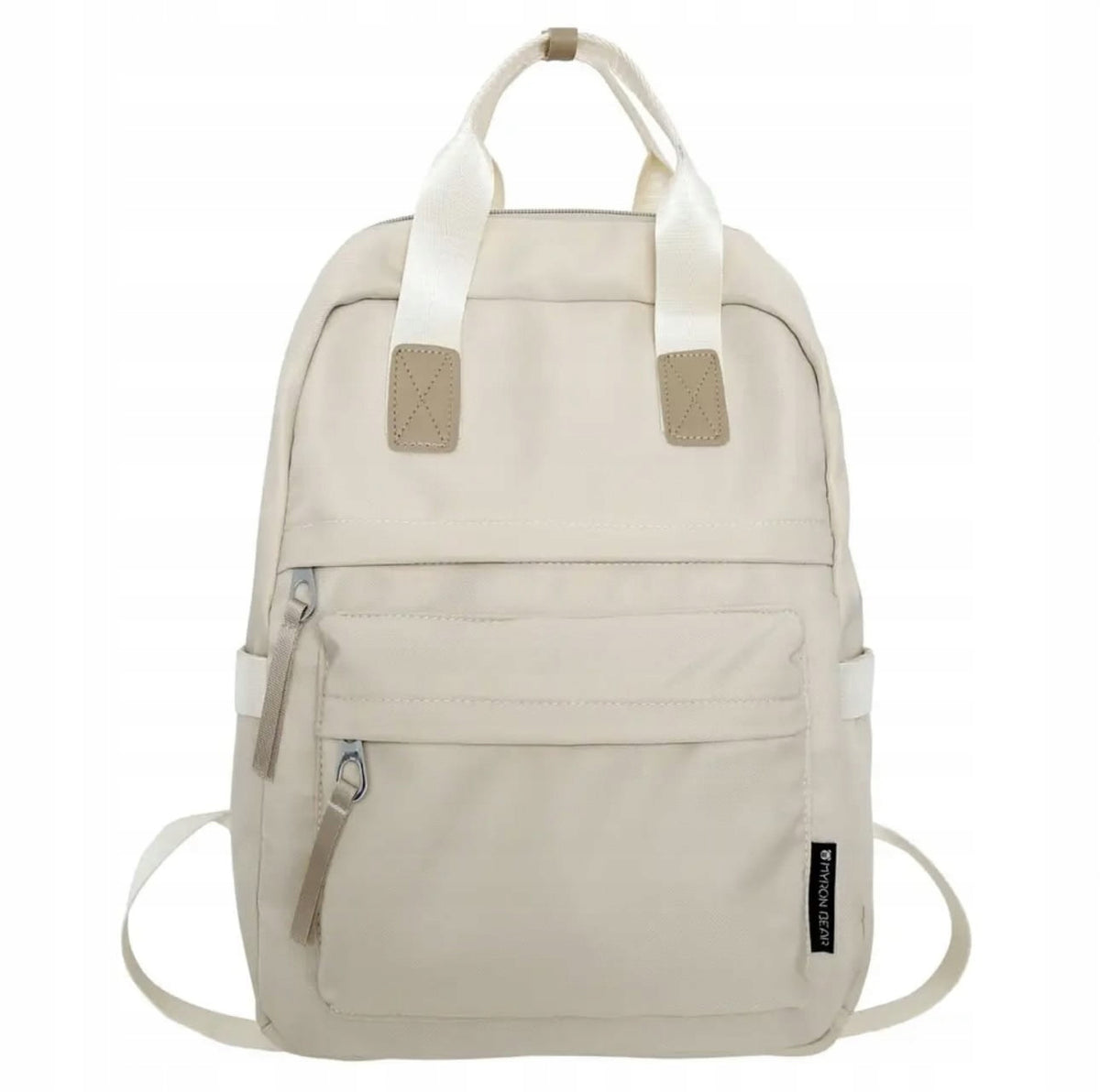 Sports backpack for laptop roomy waterproof pastel beige women's men's