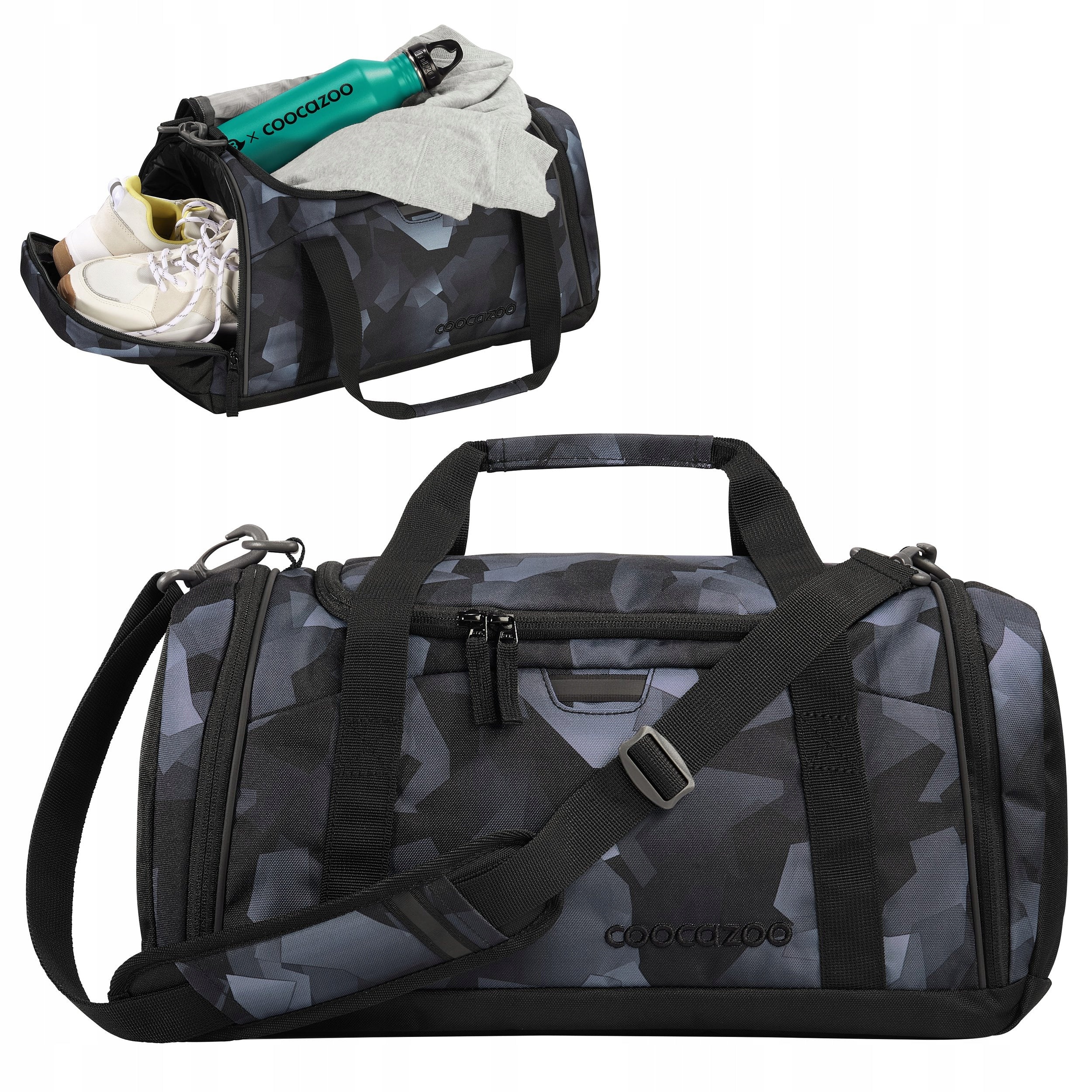 Sports bag COOCAZOO 20L for school pool 42x20x21cm Grey Rocks