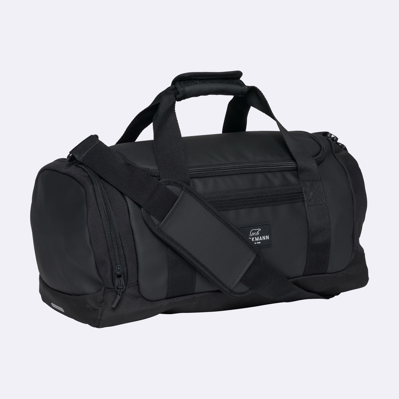 Sports bag for training, coated black