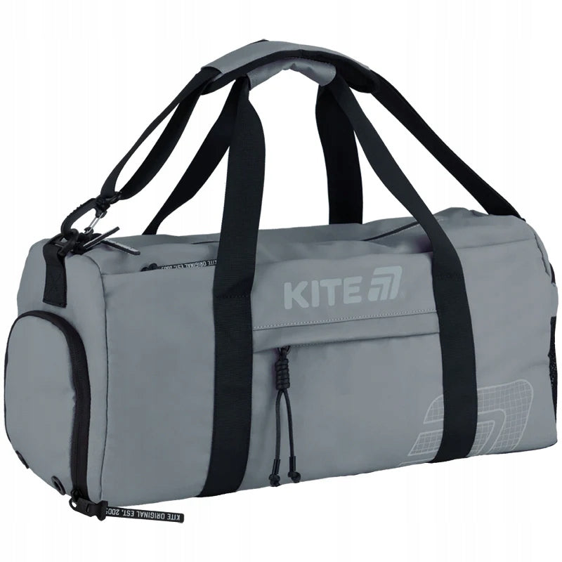 Sports bag grey for gym WF with shoe pocket Kite