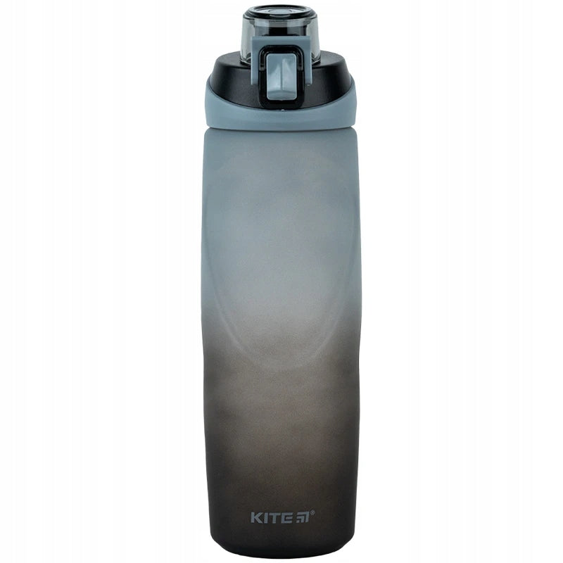 Sports bottle with holder matt water bottle with lock black grey 760 ml Kite