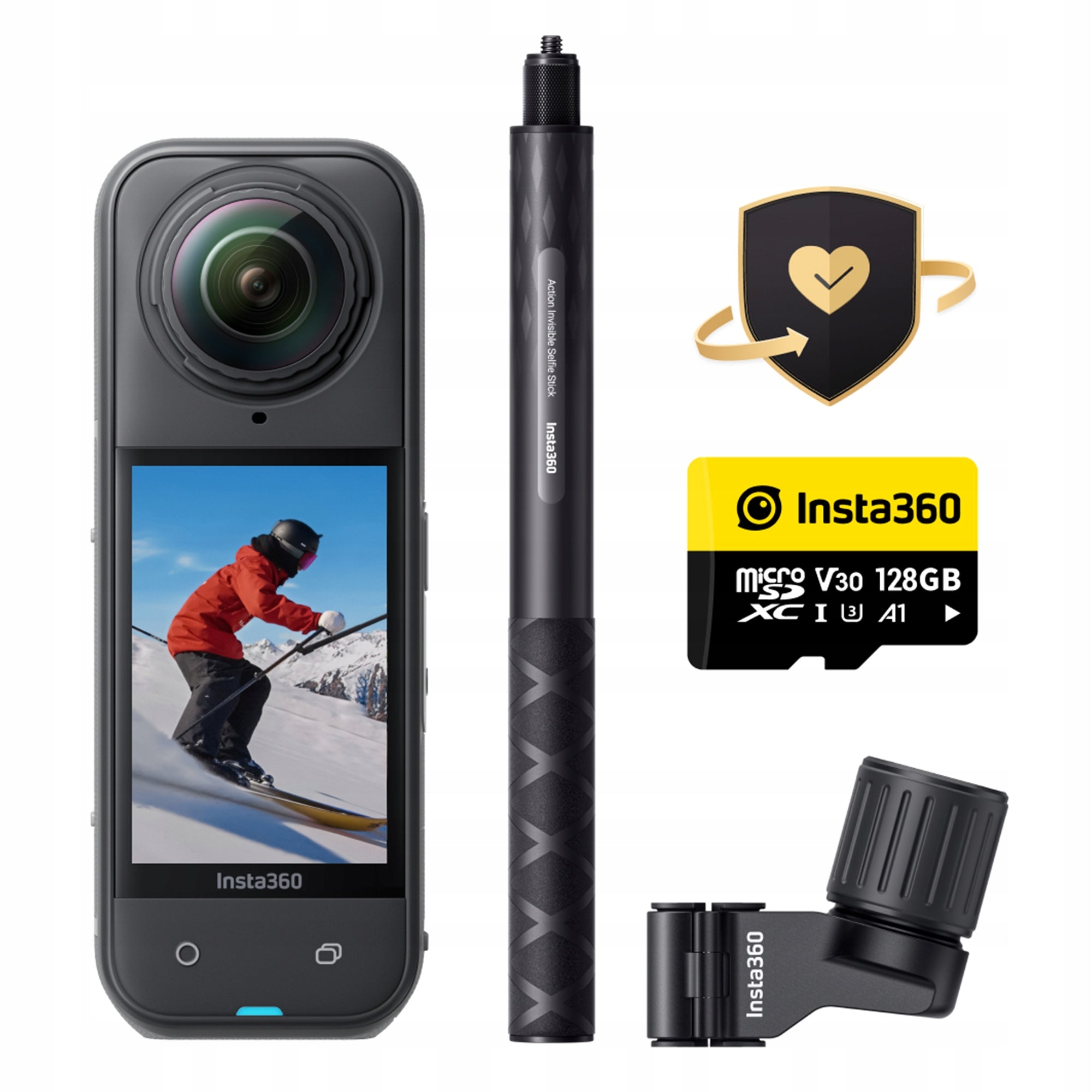 Sports camera 360 4K 8K Insta360 X5 Ski Bundle selfie stick holder
