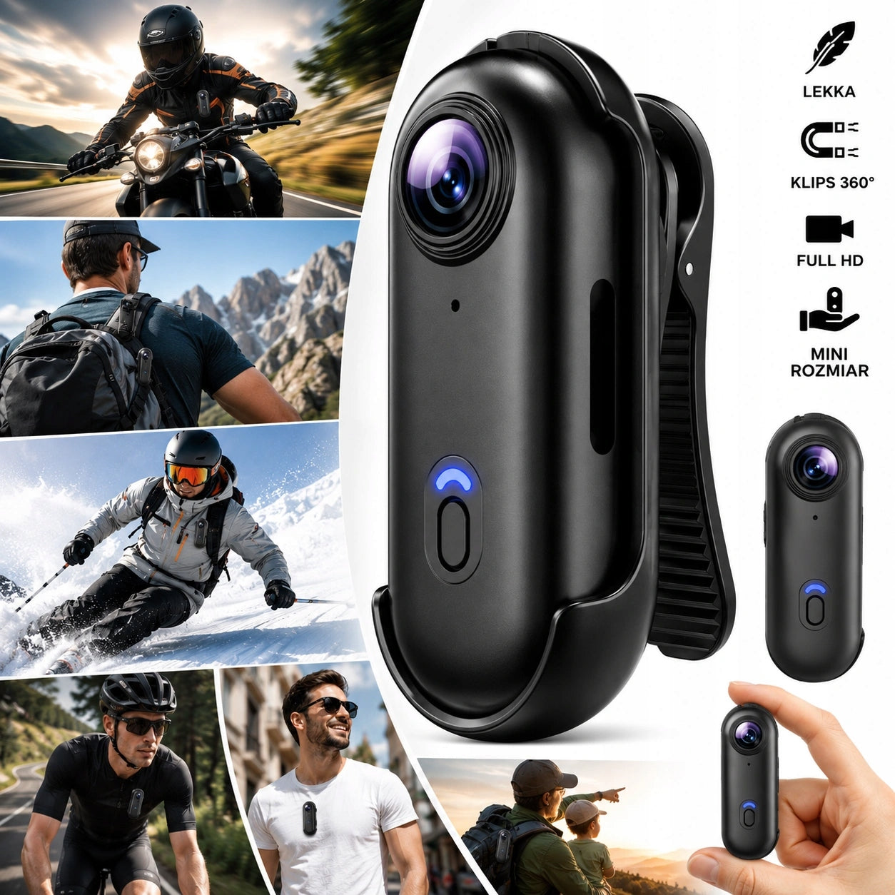 Sports camera 4K PRO mini magnetic WiFi HDR angle 140° 2h Working Model 5907419768772
