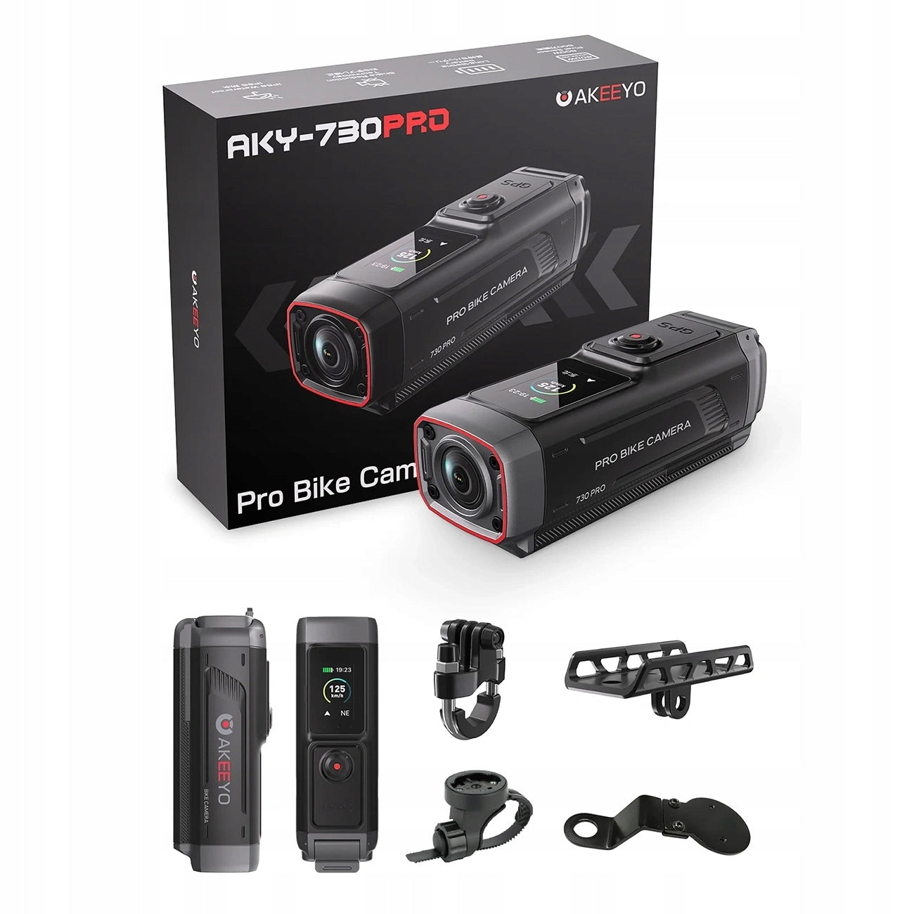 Sports camera AKEEYO 730Pro 4K bike motorcycle - black