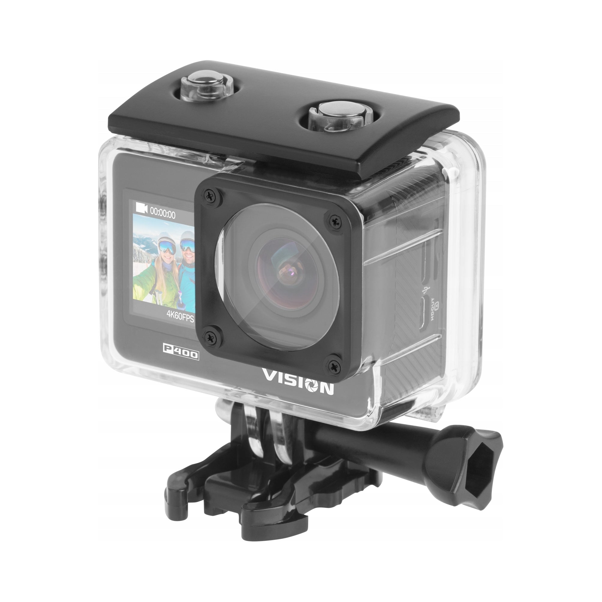 Sports camera Kruger&Matz Vision P400 4K 60FPS WiFi remote control accessories