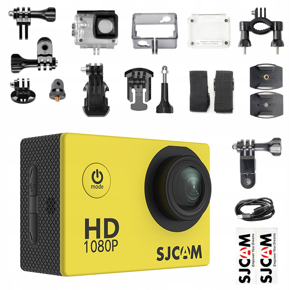 Sports camera SJCAM SJ4000 FULLHD 1080p MENU PL ORG yellow 30FPS