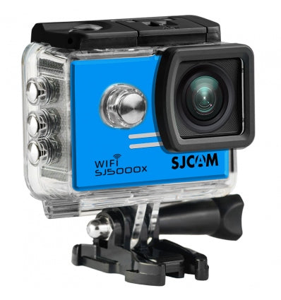 Sports camera SJCAM SJ5000X BLUE WIFI 4k UHD (carmode) + accessories