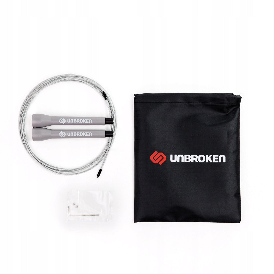 Sports training jump rope light 3m UNBROKEN SR-U0 Grey Brand Unbroken