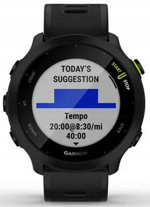 Sports watch GARMIN Forerunner 55 GPS Black Strap material rubber