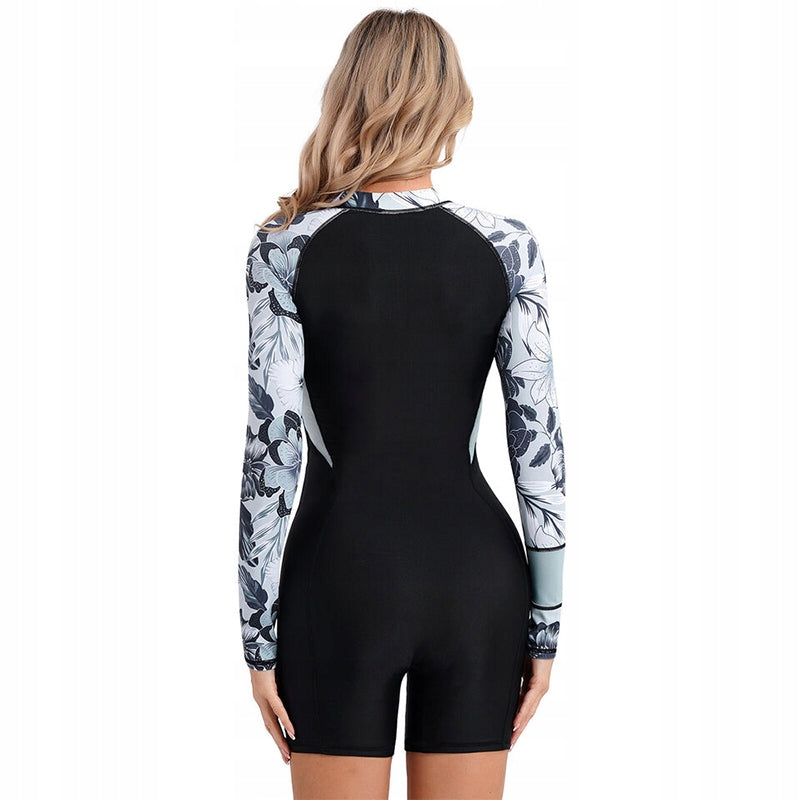 Sporty One-piece swimsuit with front zip 2XL Size XXL