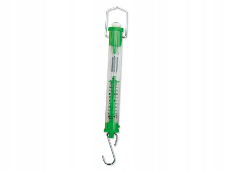 Spring weight green. Scale: 500 g - 5 N