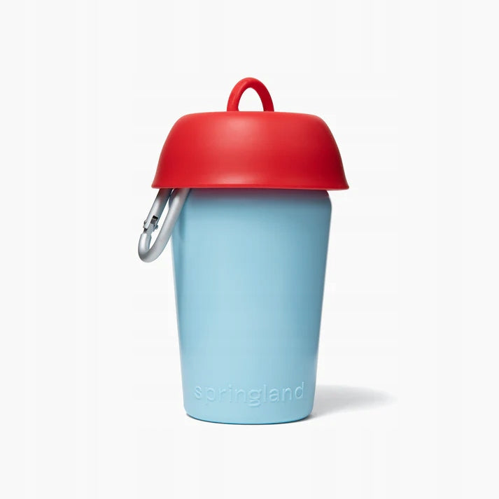 Springland dog bottle 590 ml Flip Travel Water Bottle Cherry/Sky Blue Trade name Springland 20oz Flip Dog Travel Water Bottle