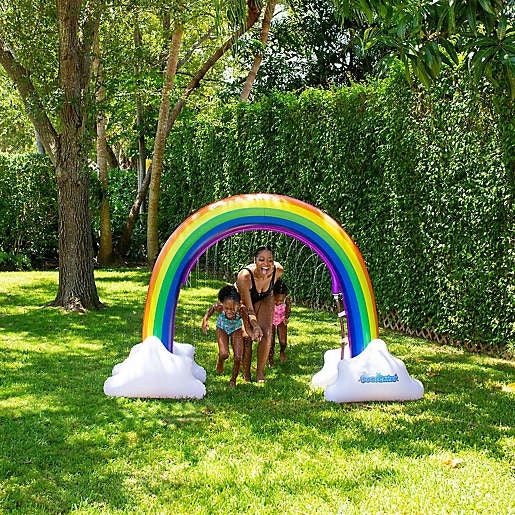 Sprinkler gate rainbow large 300x180 cm Intex 56597 Kid's age 3+ years