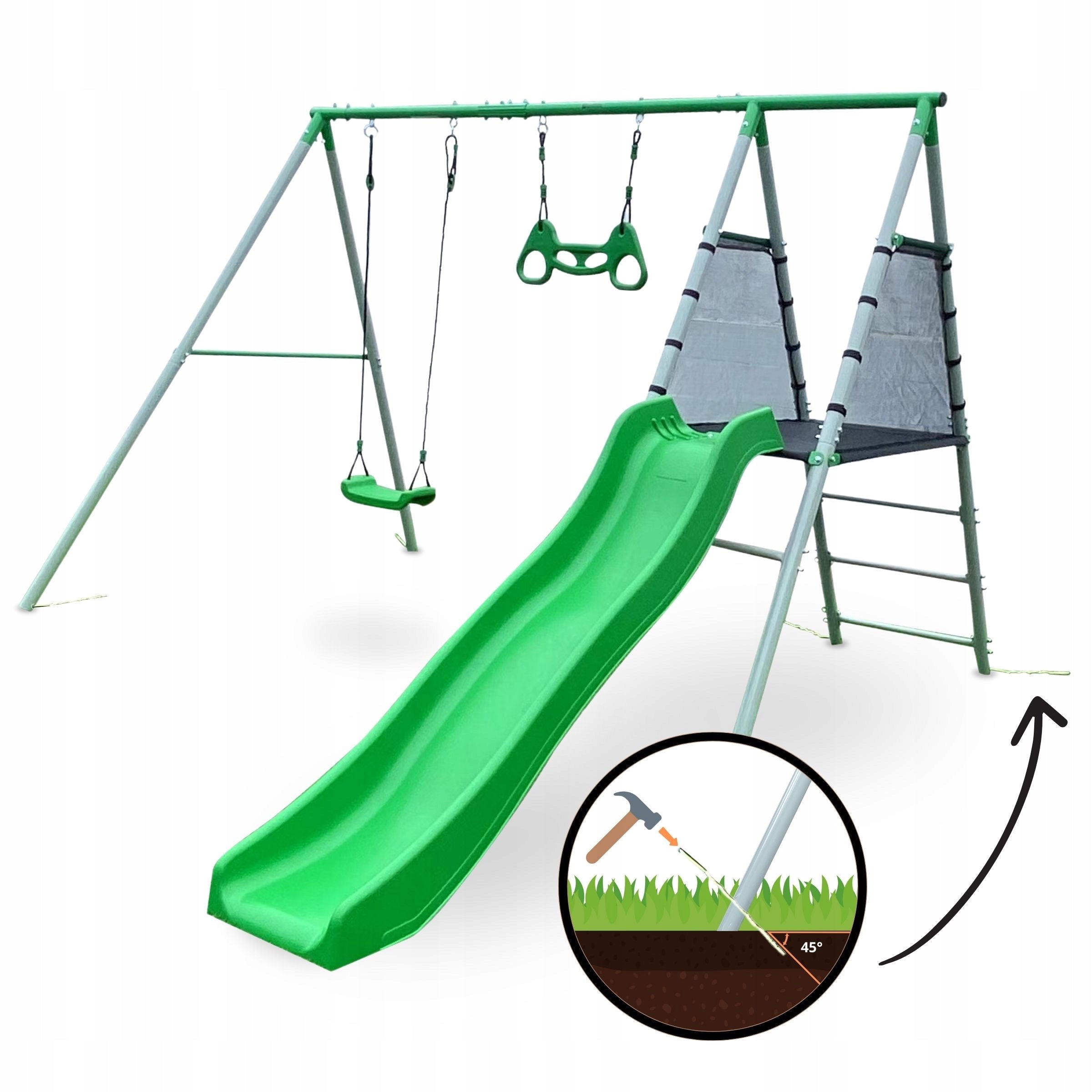 Square Toys Children's Swing Garden Slide Giant Trapeze XXL Kind plastic