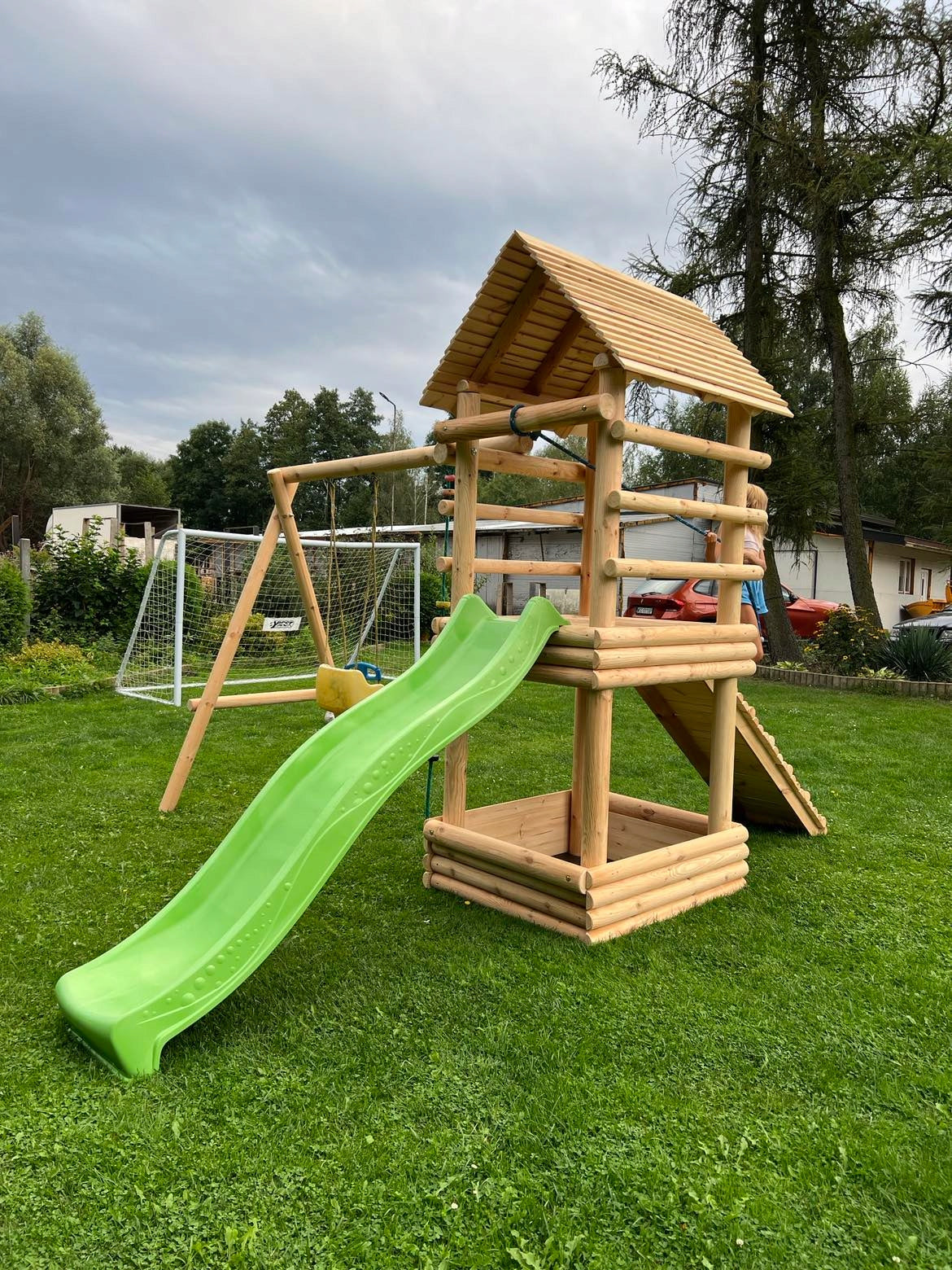 Square Toys Cottage Slide Swing Sandbox Rope Brand no brand