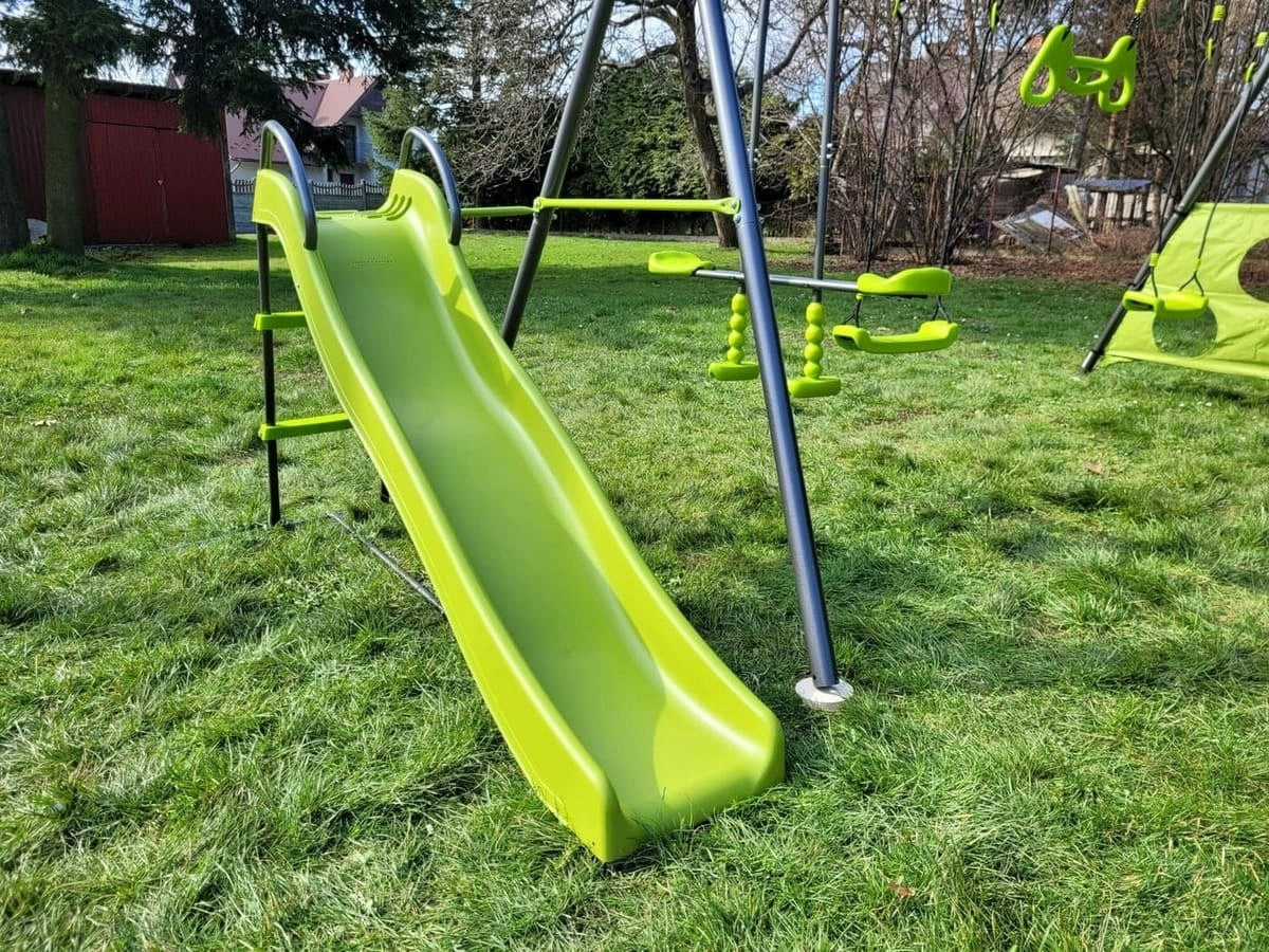 Square Toys For Children's Garden Deluxe Max | Trapezium Swing Slide Dominant material metal
