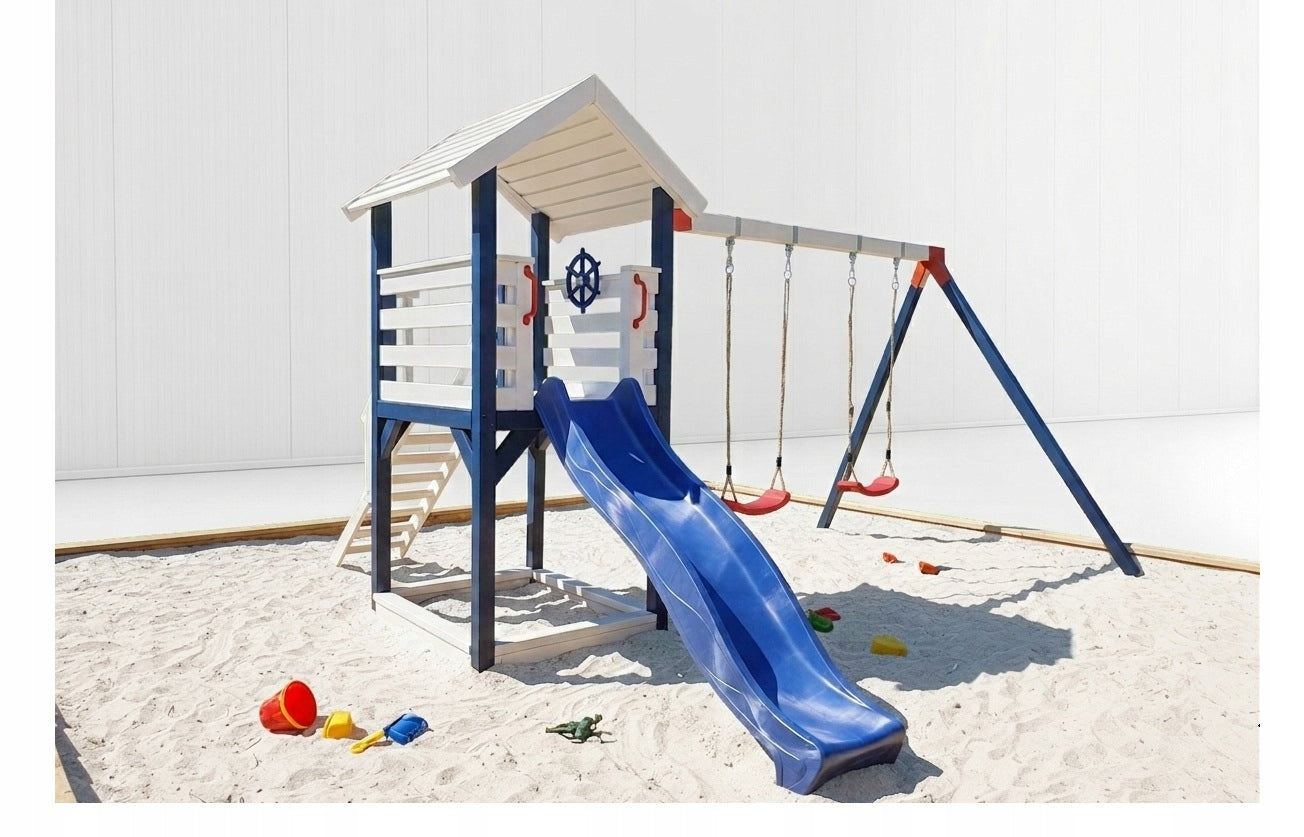 Square Toys "Relken1" - Children's House Swings Sandbox Slide