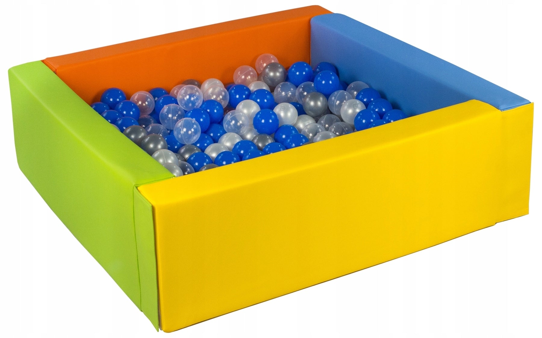 Square eco-leather dry pool with 300 balls (yellow, green, blue Brand no brand