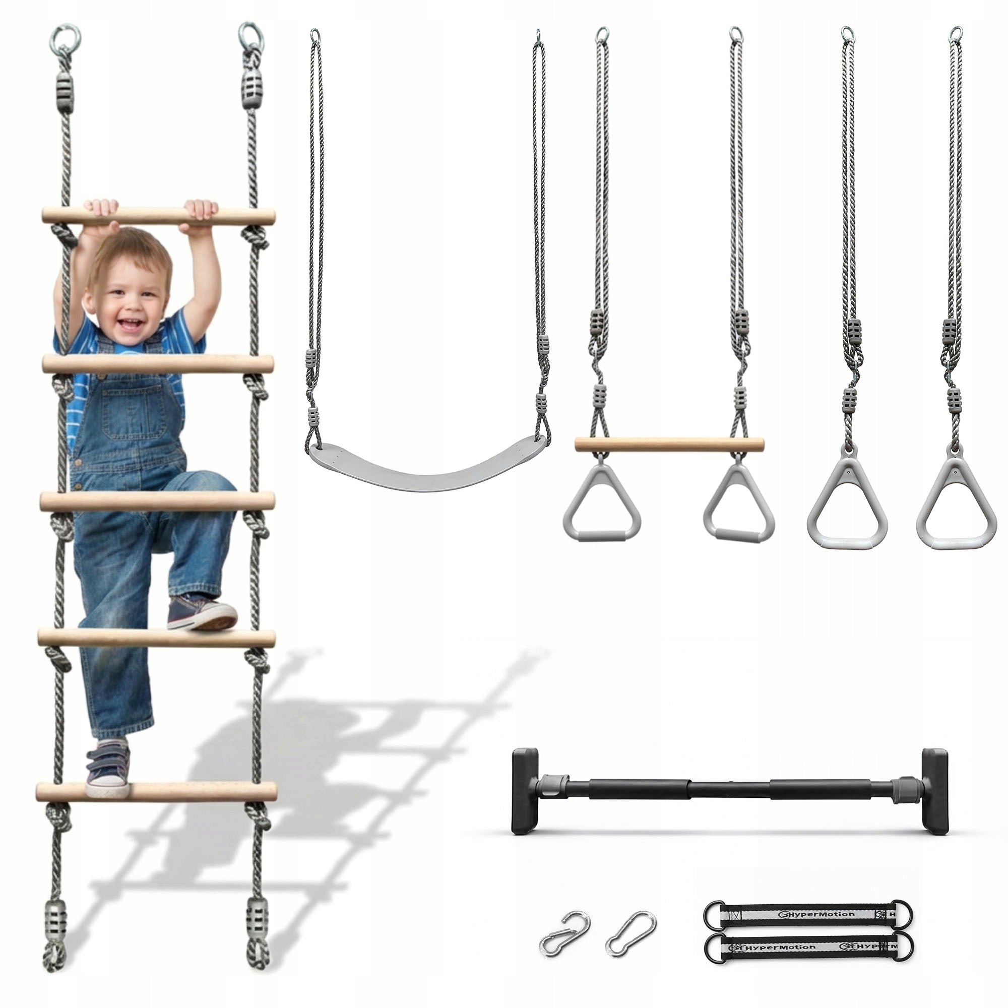 Square toys 5in1 HyperMotion ladder bar for home garden rope park