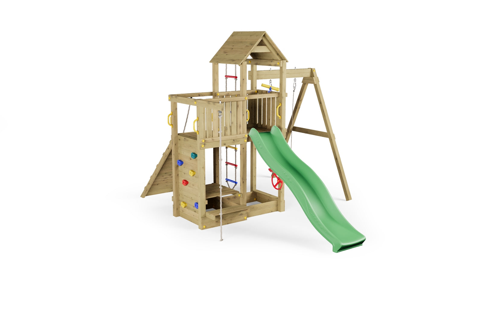 Square toys wooden DUMO Challenge Island with swing and slide Kind wooden