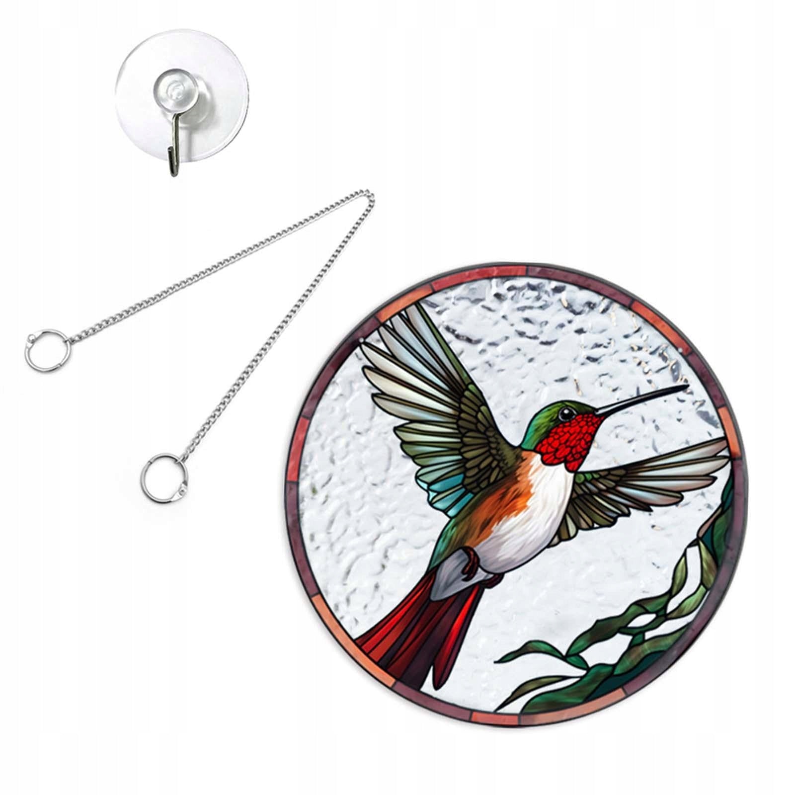Stained Glass Window Hanging Decor Bird Hanging Ornament for Door Style A Manufacturer no brand