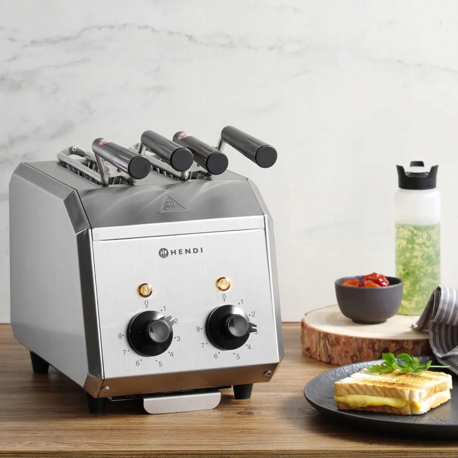 Stainless Steel Double Sandwich Toaster 1200W 230V Hendi Dominant color silver/gray