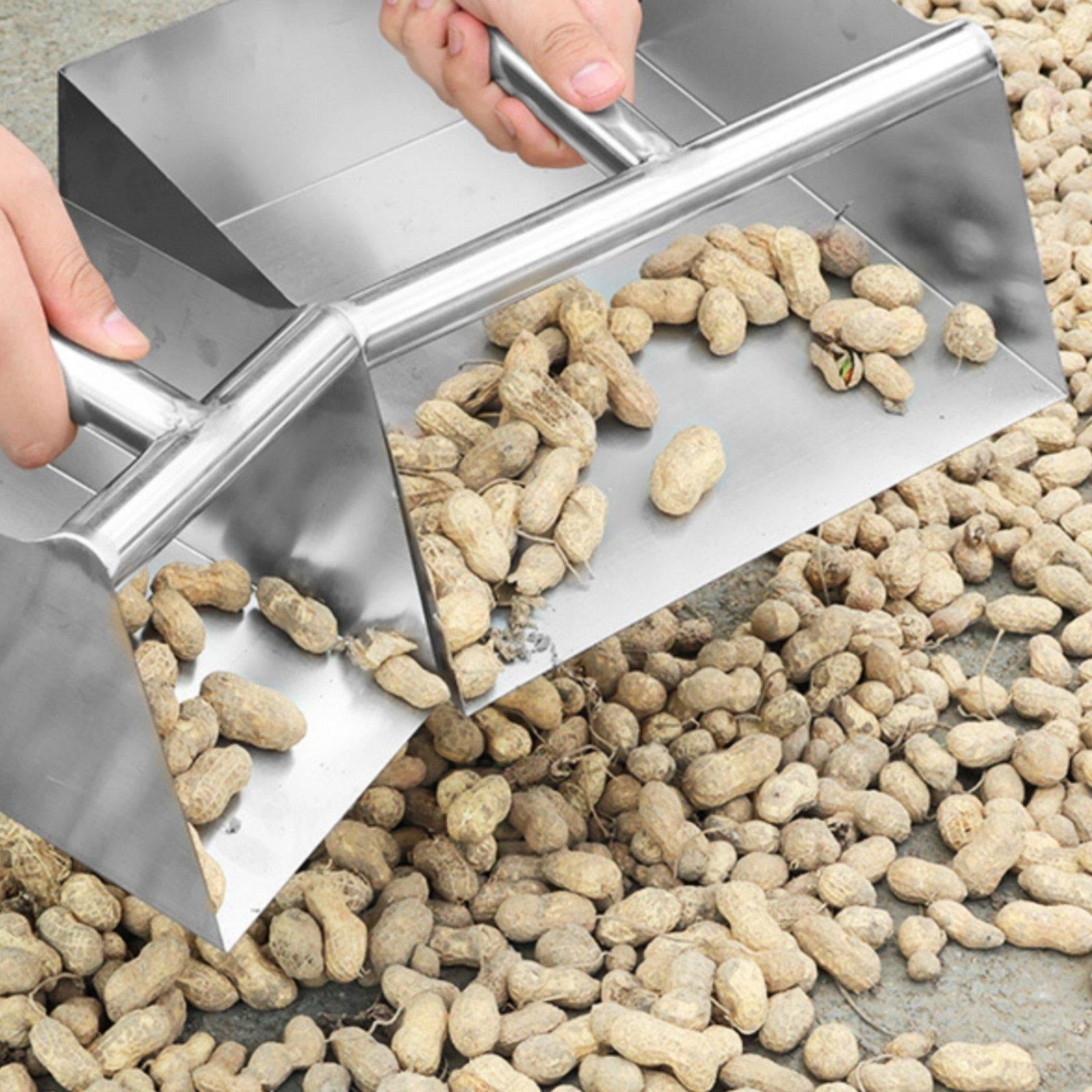 Stainless Steel Dustpan Ergonomic Handle Durable Utility Shovel for Xl Packaging status original